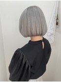 大人ボブ/ハイトーンシルバーカラー