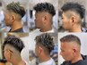 男前 フェードカットバーバーカット