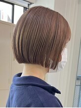 《初めての方にも◎》まとまるショートボブ×やわらかミルクティーベージュ(綾瀬/前髪)