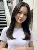 大人ヘルシーロング20代30代40代◎前髪なし黒髪レイヤー南越谷