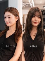 ヴィヴィッド オモテサンドウ(ViViD omotesando)&nbsp;仕事中も可愛いロングレイヤー/ケア縮毛矯正/グレージュカラー