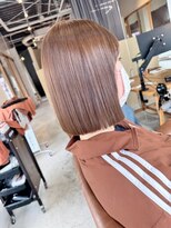 ルイス(Luis)&nbsp;土橋キャメルブラウン艶ワンレンボブ20代30代