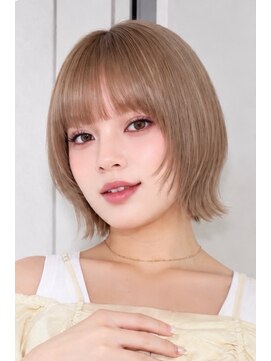 ホォレ 豊中店(fore) ミルクティーベージュダブルカラーインナーカラー韓国20代前髪