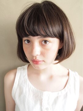 ナヌーク シブヤ(nanuk shibuya) 永遠の憧れ☆シンプルな内巻きショートボブ◇アッシュオリーブ◇