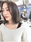 シアーアッシュカラー 外ハネボブ