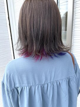 ケイアンドケイ ヘアー デザイン つつじが丘店(K&K) 【インナーカラー】ブルー＆ピンク