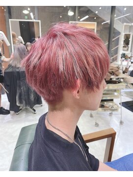 デイズ(days) 韓国マッシュツーブロックヘア/ピンクカラー　ピンクブラウン