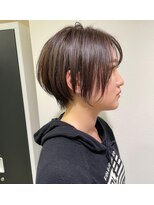 フレーム ヘア ルーム 天王寺駅前店(FRAME hair room)&nbsp;丸みショート/ミルクティーブラウン/前髪あり