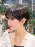 マッシュショート20代30代ココアブラウン髪質改善青山表参道