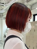 デート 下北沢(DATE) ダブルカラーミルクティーベージュカラーケアブリーチミニボブ