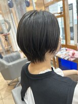 スタジオ アルファプラス 日暮里店(studio α+)&nbsp;ステップボーンカットカットボブショートハイライト白髪ぼかし