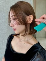 ロンドワン 三宮元町(Lond one)&nbsp;韓国風レイヤーカット/まろやかグレージュ/おくれ毛顔周りカット