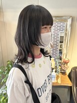 ヘアーデザイン シュシュ(hair design Chou Chou by Yone)&nbsp;ブルーブラックグレージュ&サイドレイヤースタイル♪