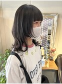 ブルーブラックグレージュ&サイドレイヤースタイル♪