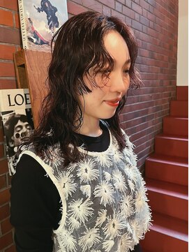 ドットプラス リム(Dot+LIM) （stylist高橋）顔まわりぱつんとミディアムパーマ