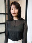 顔周りカット 顔周りレイヤー 艶トリートメント 外ハネ 艶髪