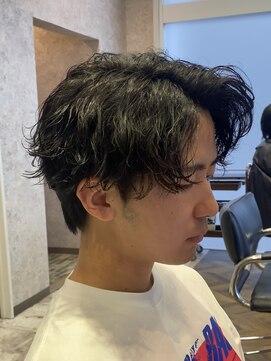 ステレオ ヘアデザイン 安城店(STEREO HAIR DESIGN) シャドウパーマ×センターパート（6月）