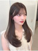 大人可愛いレイヤーカット顔まわりサイドバング　似合わせカット
