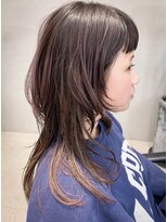 トゥコ(tuco)&nbsp;ロングレイヤー.レイヤー カット グレージュ 顔周り