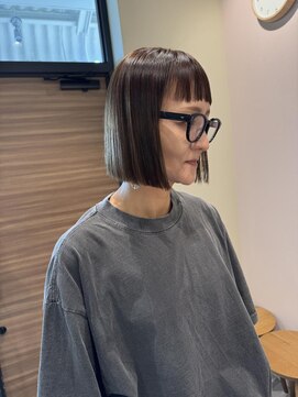 リールヘアー 大野城店(rire hair) ミニボブ/オリーブアッシュ