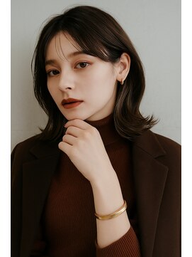 ヘアーディープ(hair deep) センターパート×インナーカラー