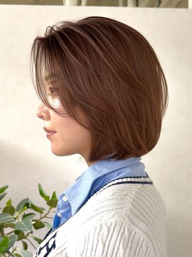 エルヘアメゾン(el. hair maison) 韓国ボブ静岡ショートボブレイヤーボブブラウンタッセルボブ