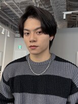 トリッカ シブヤ(TRICCA SHIBUYA)&nbsp;メンズアップバングセンターパートニュアンス毛流れパーマ渋谷