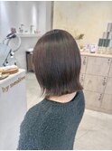 大人ガーリーダークアッシュ似合わせカットミディアムレイヤー