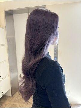 LUVISM 栄店/名古屋/ダブルカラー/ブリーチ/顔周りレイヤー/学割【5月1日OPEN(予定)】 ラベンダー/ラベンダーグレージュ/ブリーチ/ハイトーン/yuria