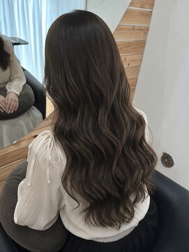 フォームフォローズファンクション 本郷(FORM FOLLOWS FUNCTION) 透け感オリーブグレージュ×韓国レイヤーウェーブ