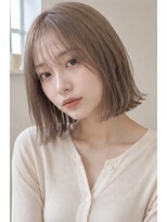 ヘアアンドメイク アース 入間店(HAIR&MAKE EARTH)&nbsp;くびれボブ × グレージュ