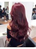 JEWIIL渋谷 ブリーチなしボルドーカラー