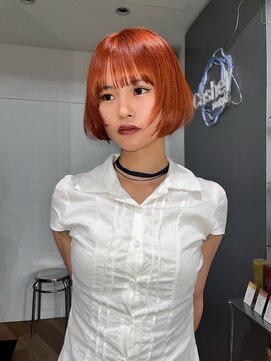 カシェル トウキョウ(Cashel Tokyo) オレンジカラーで夏の垢抜けボブ