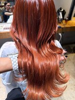 ナチュラル ヘアーデザイニング(Natural hair designing)&nbsp;オレンジブラウン/くびれレイヤーで艶めく旬髪/いつもより大胆に