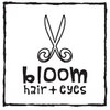 ヘアプラスアイズブルーム(hair+eyes bloom)のお店ロゴ