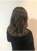 グラデーションキャラメルベージュ ふんわりウェーブロング