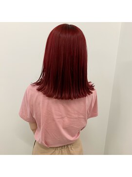 キー(kii) レッドヘア ブリーチカラー 赤髪 福岡 天神 今泉 薬院