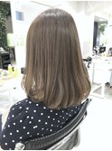 【Owll】透明感カラー アッシュベージュワンカールミディ
