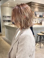 アルバム 新宿(ALBUM SHINJUKU)&nbsp;シアベージュボブ_ココアブラウンフリンジウェーブ_ba290692