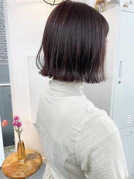 イコ 表参道原宿(ico) ラベンダーカラー イルミナカラー 艶カラー 大人ボブ