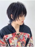 【FOLK】似合わせカット前下がりショートウルフインナーカラー♪