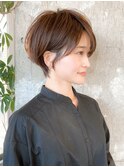 30代40代50代大人可愛い小顔ショートボブひし形前下がり