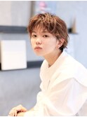 ハイライト/外国人風/ニュアンスパーマショート/センター北