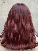 ブリーチオンカラー/レッドパープル