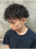 ツーブロック 束感 ツイストスパイラルパーマ