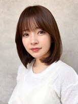 メゾンドイギー(MAISON de IGGY)&nbsp;ナチュラルボブ/内巻き/ミディアムヘア/オリーブグレージュ