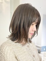 グレージュカラー　シルキーベージュ　ストレートパーマ
