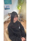 レイヤーカット/巻けるストレートパーマ