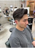 ニュアンスパーマ　黒髪　メンズ　メンズカット　ヘッドスパ