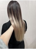 ブラウン×ペールベージュエクステ